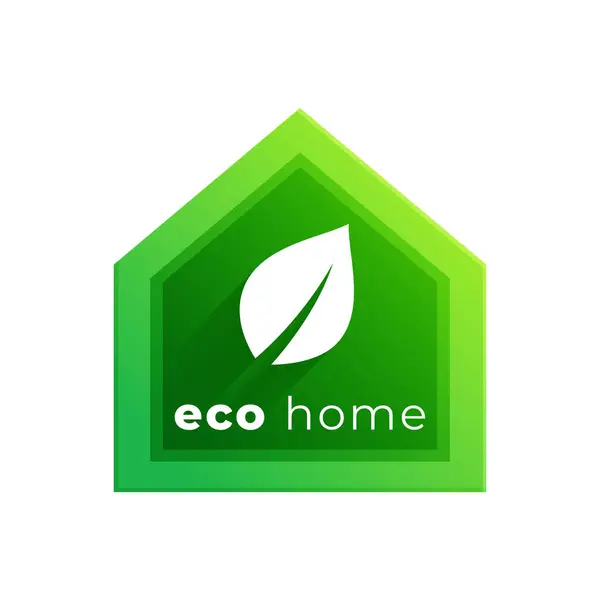 Organic Natural Eco Home Symbol Background Design Vector — Stock Vector