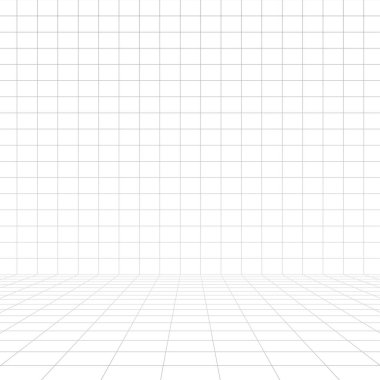 soyut perspektif oda yapısı kablo vektör tasarımı