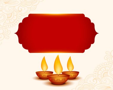 Mutlu diwali tebrik kartları diya ve metin alanı 
