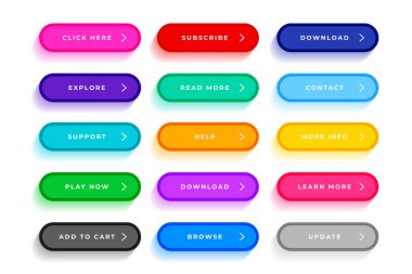 boş ağ indirme düğmesi tasarım vektörü koleksiyonu