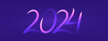 Mutlu yıllar 2024 Parlak efektli duvar kâğıdı