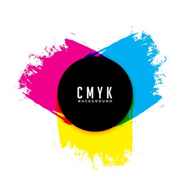 elle boyanmış cmyk renk grungy arkaplan tasarım vektörü