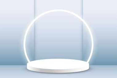 Ödül tanıtım vektörü için parlayan çerçeveli gerçekçi ürün arkaplanı