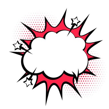 Yarım ton efekt vektörü olan çizgi film biçimi boş çerçeve arkaplanı