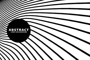 Beyaz arkaplan vektörü üzerinde soyut ve düz hareket koyu çizgiler