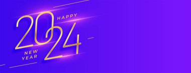 Mutlu yıllar 2024 Noel duvar kâğıdı ve parlak efekt vektörü