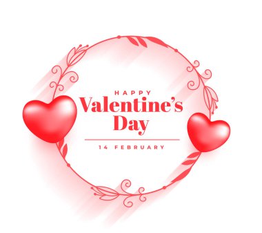 Sevgililer günün kutlu olsun. Sevimli kalp vektörlü etkinlik kartı.