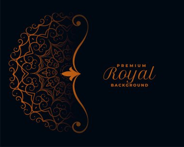 Mandala dekorasyon vektörlü klasik Arap çiçek arkaplanı