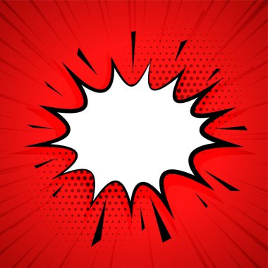 pop art retro sohbet balonu arkaplanı boş uzay vektörü ile patladı