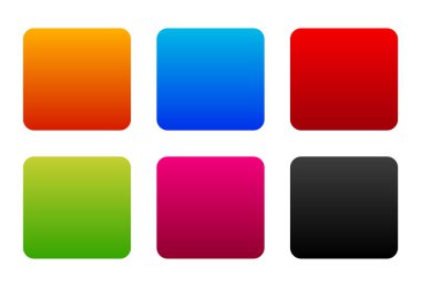 UI veya UX uygulama arkaplan vektörü için altı gradyan renk elemanı seti