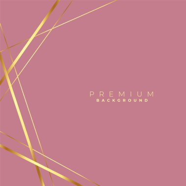 Dekoratif ve soyut geometrik altın dış hat arka plan vektörü