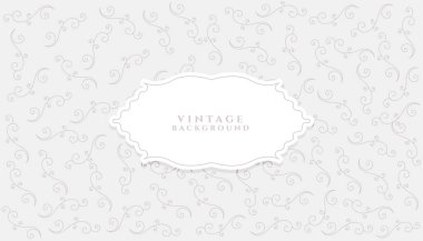 Davetiye kartı tasarım vektörü için zarif retro çiçekli arkaplan