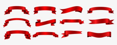 xmas veya ödül dekor vektörü için gerçekçi kurdele elemanı bandı paketi