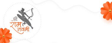 Hindu şenlik Jai shree ram navami özel bayrak tasarım vektörü