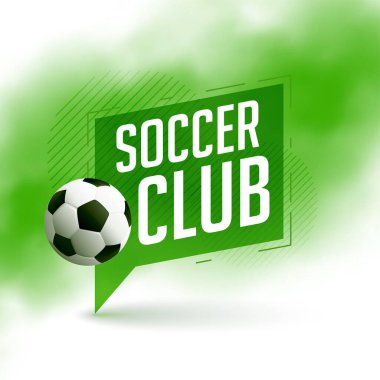 Futbol kulübü geçmişi ve gerçekçi futbol vektörü.