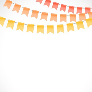 asılı stil bayrak arka planı partiyi başlat vektörü