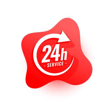 stil 24 saat açık servis arkaplan vektörü 