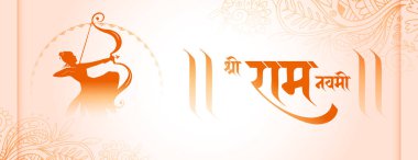Hindu kültürel shree ram navami dini duvar kağıdı tasarım vektörü