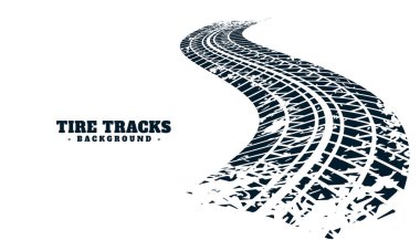 Kirli lastik izi beyaz arkaplan tasarım vektörü