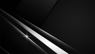 koyu arkaplan tasarım vektörü üzerinde modern ve parlak metalik çizgi