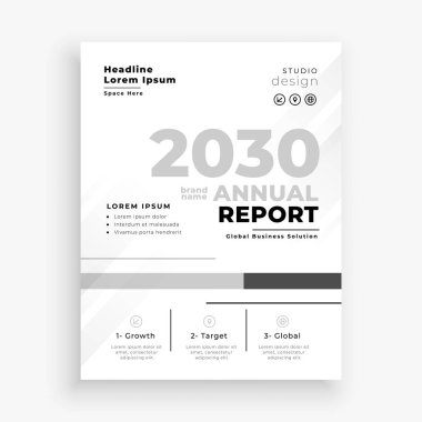 Şirket veri vektörünü sunmak için yıllık afiş broşürü