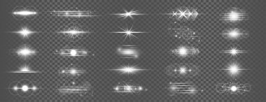 Parlak ışık efekti vektörlü dekoratif beyaz lazer arkaplan