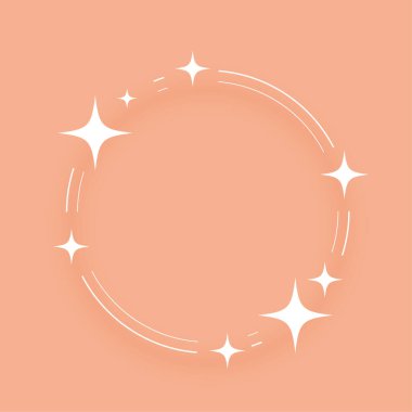 Boş uzay vektörlü basit yıldızlı kenarlık çerçevesi