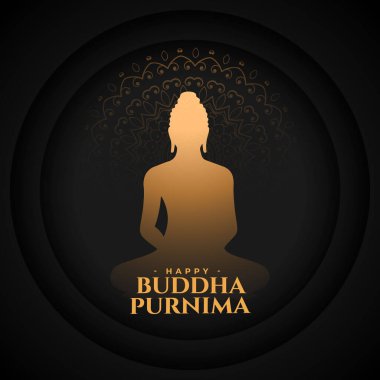 Hint şenlik Buddha purnima ya da Vesak Day arkaplan tasarım vektörü