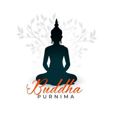 Zarif Buddha veya guru purnima bodhi ağacı vektörlü arkaplan istiyor