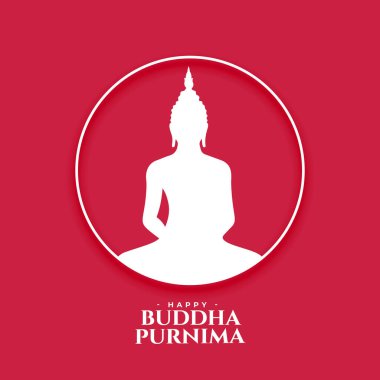 Mutlu Buda Purnima ya da Vesak Günü Kültürel Arkaplan Tasarım Vektörü