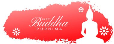 Dekoratif Buddha purnima ya da grungy effect vektörlü Vesak Day duvar kağıdı
