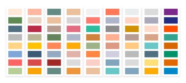 Uygulama arkaplan vektörü için soyut renk paleti pankartı ayarlandı