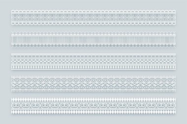 Belirli vektörde klasik dantel desenli etnik pankart