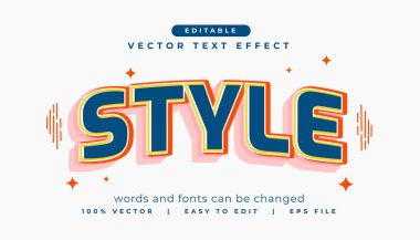 düzenlenebilir 3d yazı tipi efekti vektörü