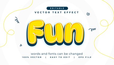 metin düzenleme biçimi vektöründeki yaratıcı ve düzenlenebilir eğlenceli yazı tipi