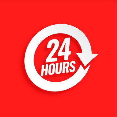 Ok vektörüyle 24 saat günlük servis arkaplanı