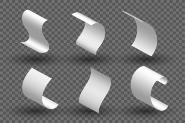 bükülmüş sınır vektörü ile gerçekçi boş sayfa kıvrımının koleksiyonu