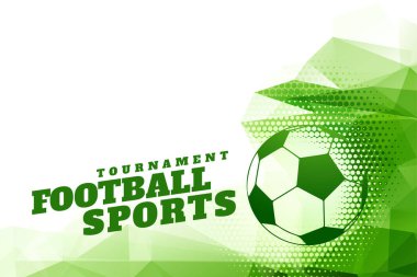 Soyut şekil tasarım vektörüyle futbol turnuvası arka planı