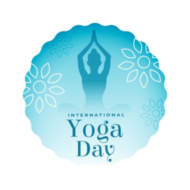 Uluslararası yoga günü 21 Haziran olay poster vektörü 