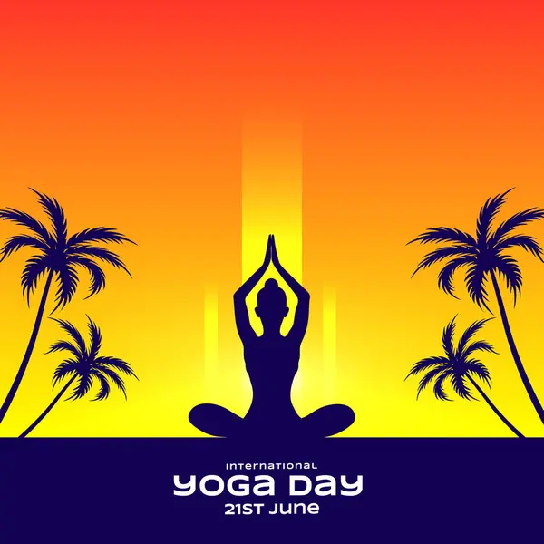 Stock vector international yoga day concept background for health and fitness vector