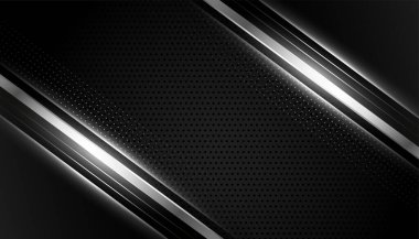 Çapraz metalik çizgi tasarım vektörüne sahip modern koyu renk duvar kağıdı