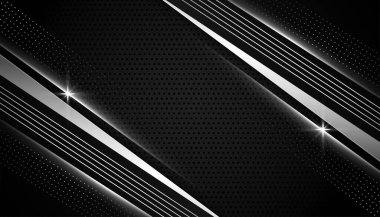 gümüş köşegen çizgili koyu siyah duvar kağıdı tasarım vektörü