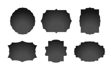 Boş uzay vektörlü sanatsal klasik sınır çerçevesi seti