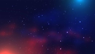 Evrenin sırrını keşfetmek için güzel bir gece uzayı sancağıyla