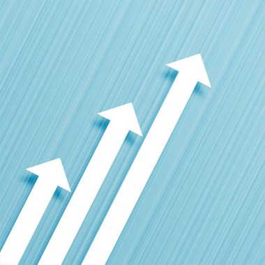 iş büyüme oku hedef arkaplan vektörüne doğru 