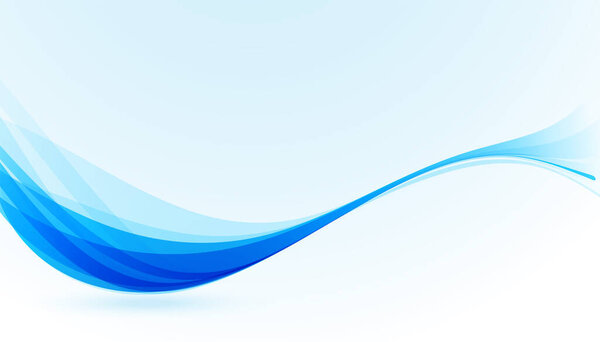 elegant and smooth blue curvy background with text space vector