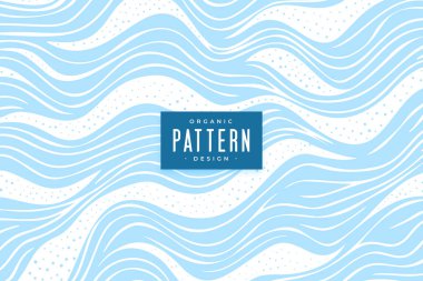 Çizgi sanatı vektöründe mavi dalgalı organik arkaplan