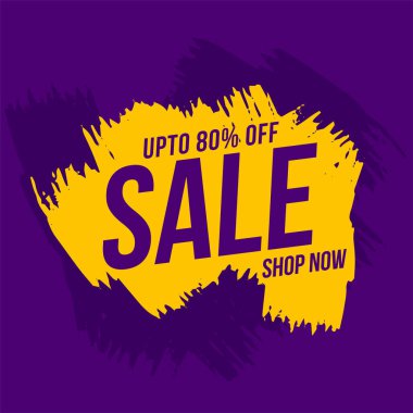 fırça darbesi stili özel indirimli mor arkaplan mağazası şimdi büyük vektörü kaydetmek için