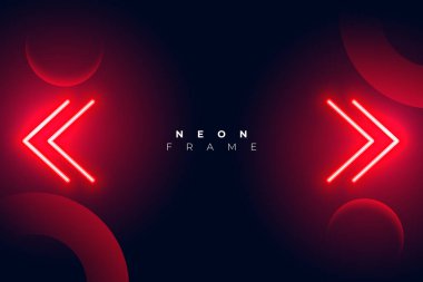 Moda ve parlayan kırmızı neon ok tasarım vektörü