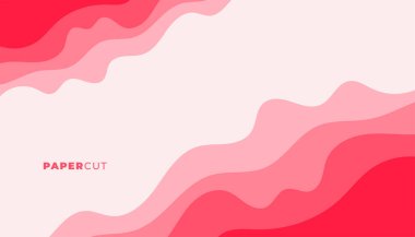 Sunum vektörü için 3d biçimli soyut dalgalı kesme posteri